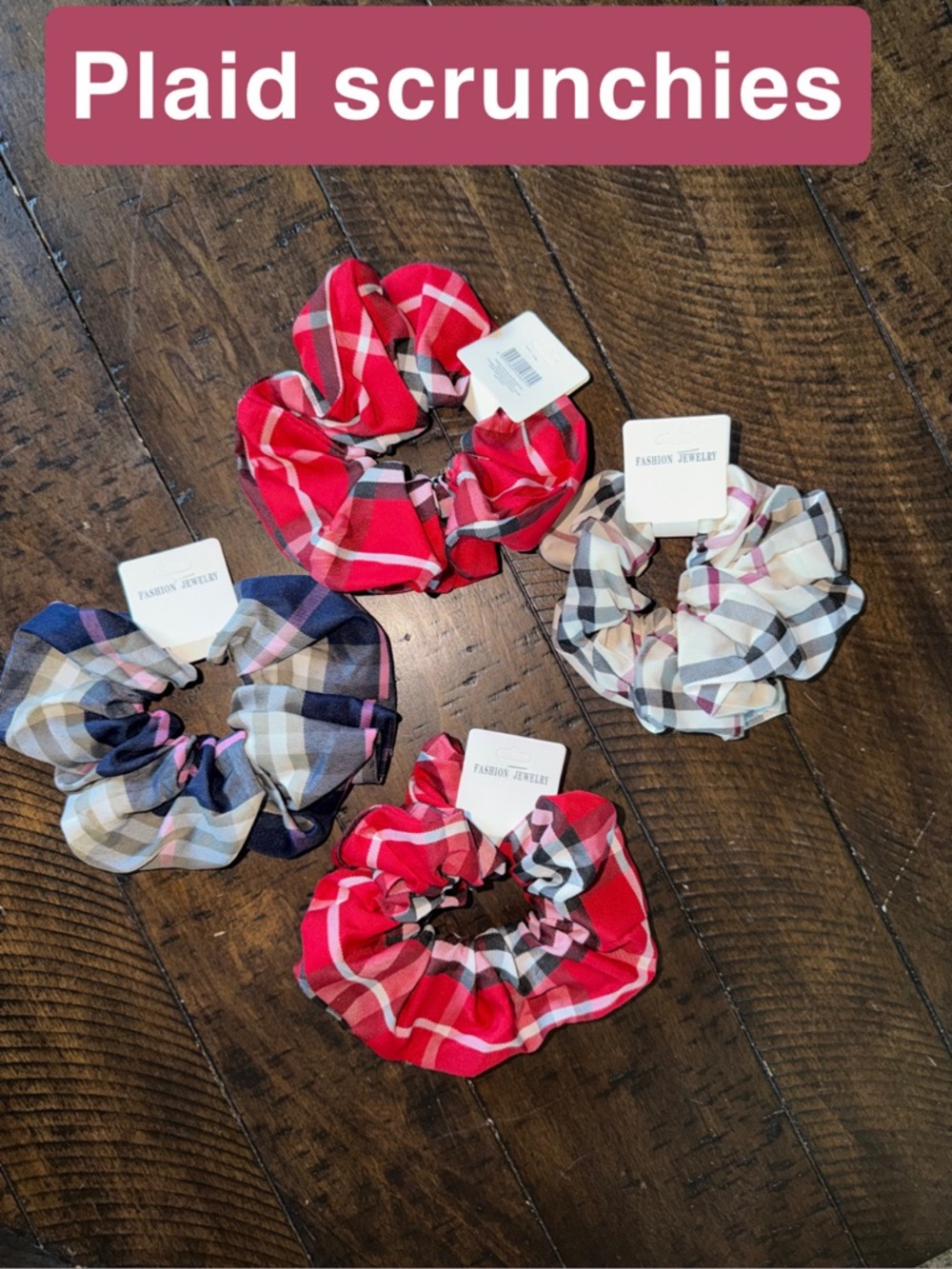Plaid Scrunchies Hair Accessories